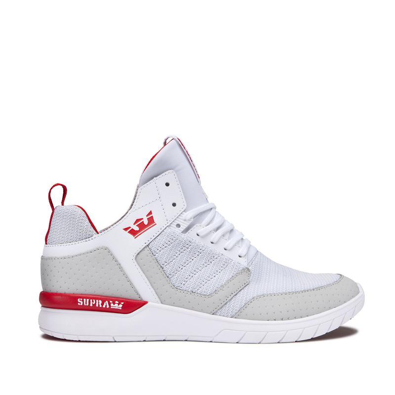 Supra METHOD Sneaker High Damen Grau / Rot Kaufen UPFLQ1092